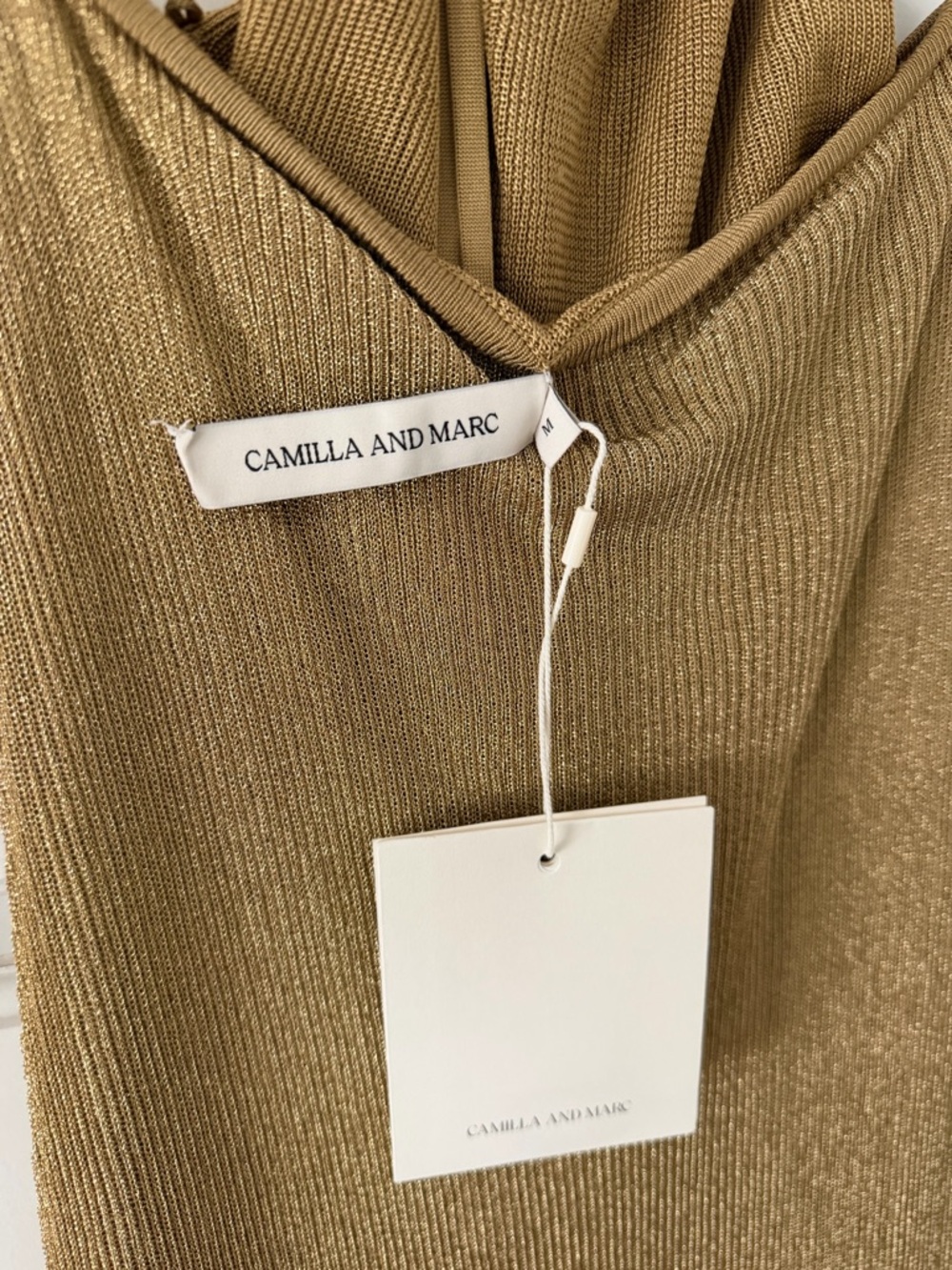 camilla & marc Metallic Gold Halter Maxi Dress - Picture 5 of 8